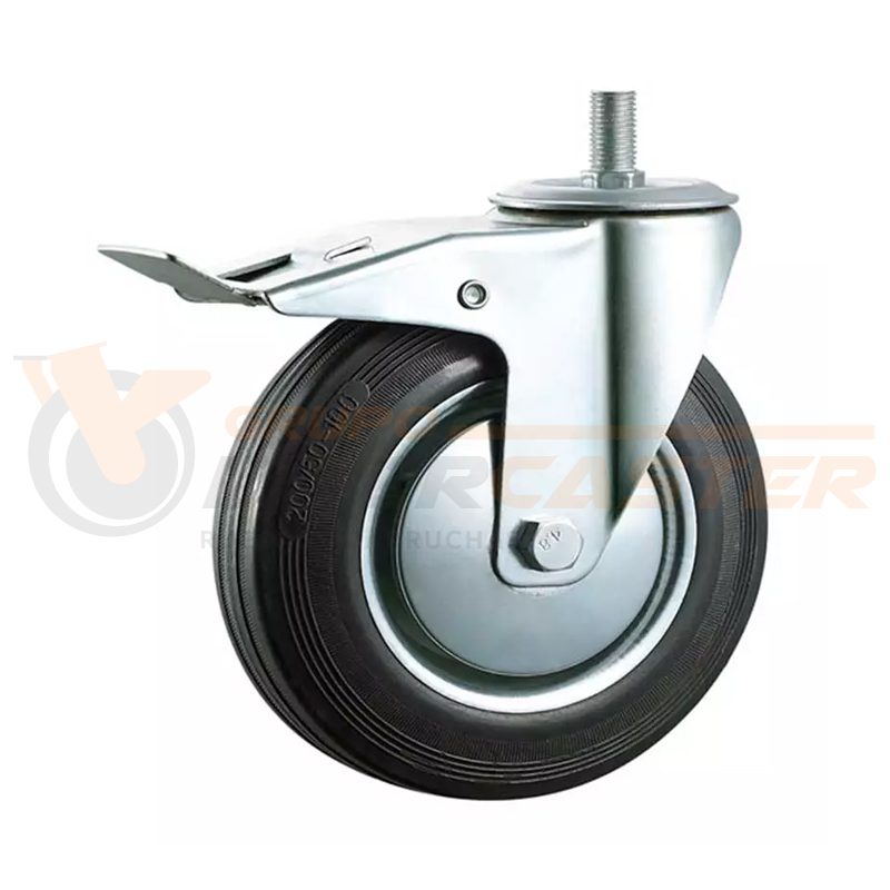 Garrucha espiga industrial con freno