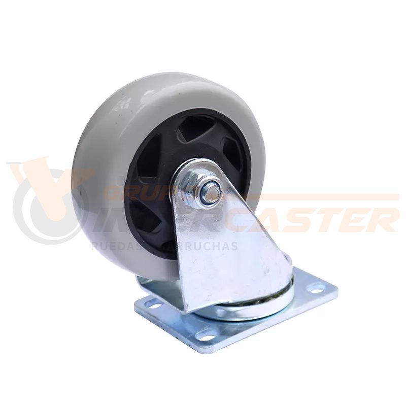 Garrucha giratoria PVC